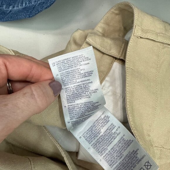 NYDJ Stretch Linen Khaki Trouser Pants MAKB2219 Womens size 14 - Picture 5 of 10